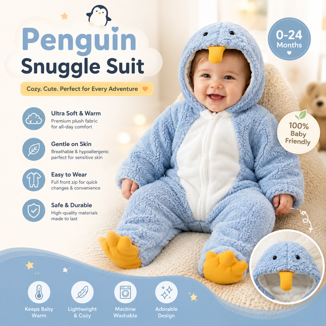Penguin Snuggle Suit By Ruvier